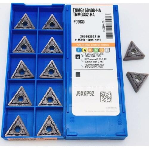 Turning insert TNMG160408 HA PC9030 external turning tool for stainless steel CNC lathe tools TNMG160408