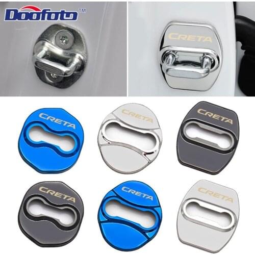 Car Styling door lock cover Auto Emblems Case For Hyundai Creta ix25 2010 - 2020 Accessories Car-Styling sticker accessories