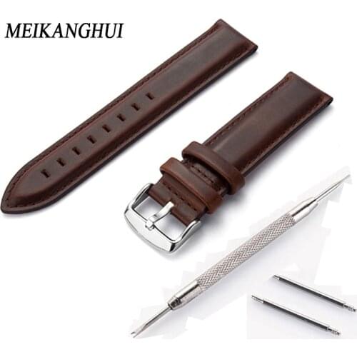 High quality Watch Band Strap Genuine Leather 12mm 13mm 14mm 17mm 18mm 19mm 20mm bands Watchbands Belt Women Bracelet Wrist Band