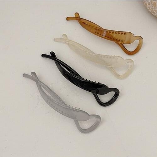 INS Women Girls Personality Ponytail Updo Clips Pure Color Banana Clips Grabs Strong Grip Hair Clips Headdress Hair Accessories