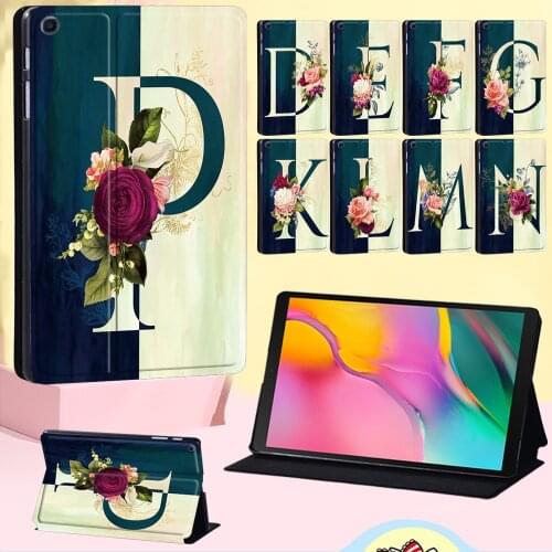 Protective Case for Samsung Galaxy Tab S7 11"/Tab S6 Lite 10.4"/Tab S4 Tab S5e Tab S6 10.5" -Letter Series Leather Cover Case
