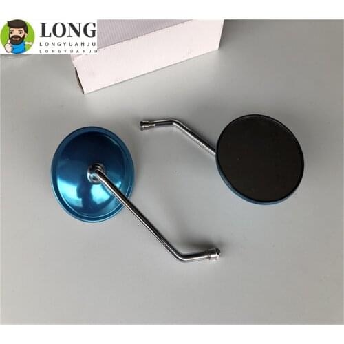 10mm Motorcycle Chrome Oval Mirror Rearview Side Round Scooter Mirrors for suzuki GN125 GN 125 vespa sprint vespa gts Piaggio