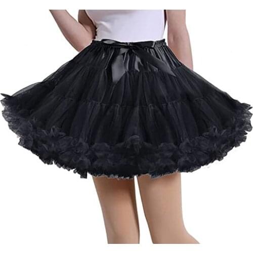 Womens Petticoat Skirt Adult Puffy Tutu Skirt Layered Ballet Tulle Pettiskirts Dress Costume Underskirt
