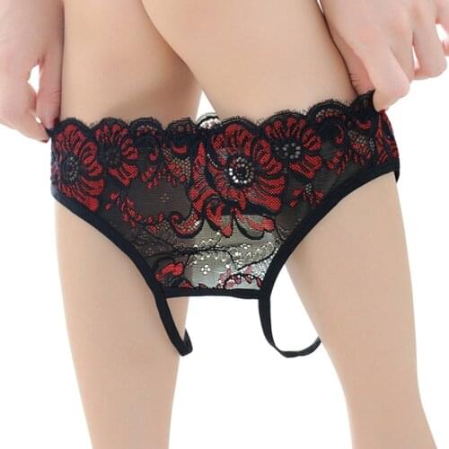 Tangas Women Sexy Panties Open Crotch Erotic Panties Lace Transparent Sex Underwear Female Erotic Lingerie Sexy Thongs For Sex