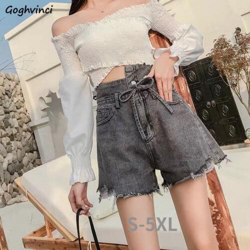 Shorts Women Plus Size S-5XL Vintage Denim All-match 4 Styles Fashion College Sexy Summer Ladies Ulzzang Simple Harajuku New Ins
