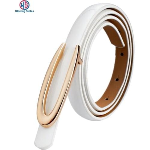 New fashion thin belt female patent leather Genuine leather Slim belt party dress accessories waist chain female models wild