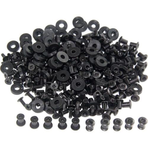 100pcs Black Cross Flat Head Chicago Screw for DIY Kydex Sheath Holster Hand Tool Parts