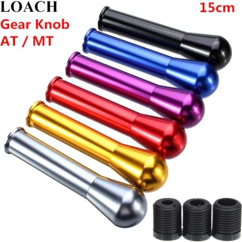 15cm AT MT Universal Car Gear Shift Knob Long Aluminum Manual Automatic GearShift GearKnob GearShifter Stick Lever Arm Pen POMO
