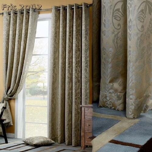2021 New Nordic Style Blackout Curtains Curtain Fabric Damascus Printed Curtains Modern Minimalist High Blackout Curtains