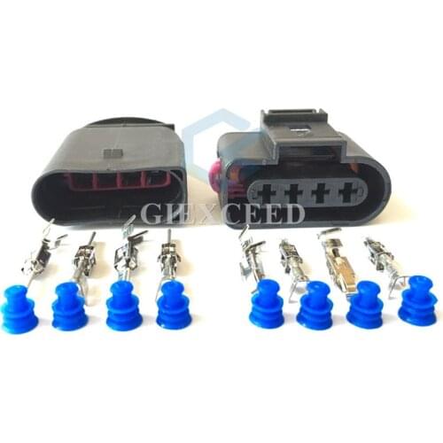 4 Pin 1J0973724 1J0973724 3.5 Series Ignition Coil Plug Automotive Oxygen Sensor Socket Universal Connector For VW Audi