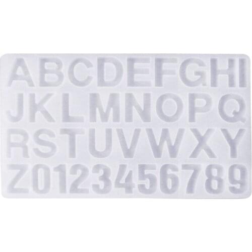 English Alphabet A-Z Letter Epoxy Resin For Jewelry Accessories DIY NUmber Handcraft Filling Resin Mold Sets UV Resin silicone