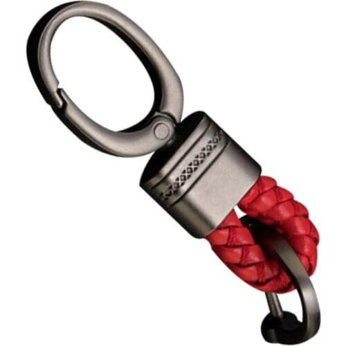 Car Key Holder Key Rings Key Chain Hand Woven Horseshoe Buckle Keychain Car Keyring Gift Creative Auto Accessories