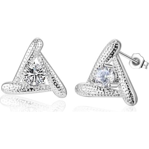 Shining bright zircon high quality free shipping Silver Earrings for women fashion jewelry earrings /RYNNLPCU CSBWBVOL