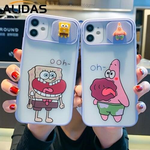 TAKARA TOMY Cartoon Phone Case For IPhone 7 8plus X XR XS MAX 11 12Pro Mini Phone Case Couple Sponges Soft Silicone Cover Bobs