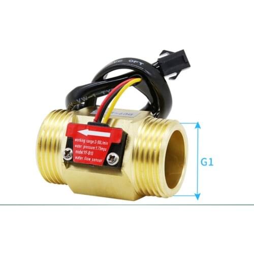 DC 5-15V 1 Inch Water Flow Sensor Hall Sensor Switch Flow Meter DN25 Brass Water Meter Industrial Flowmeter Water Flow Sensor
