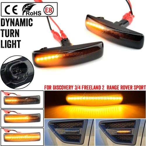 Dynamic Light For Range Rover Sport for LR2 Freelander 2008-2009.LR3 LR4 Discovery 2005-2015 Amber LED Front Side Marker