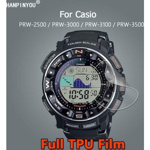 For Casio PRW-2500 PRW-3000 PRW-3100 PRW-3500 Smart Watch Ultra Clear Soft TPU Hydrogel Film Screen Protector Not Tempered Glass