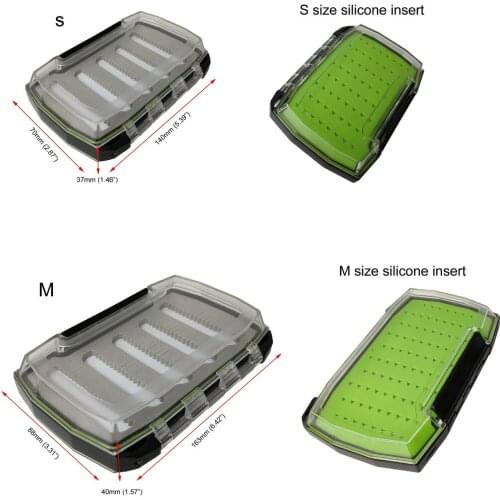 Aventik New Shape Double Sides Waterproof Fly Box with Foam and Silicone Insert