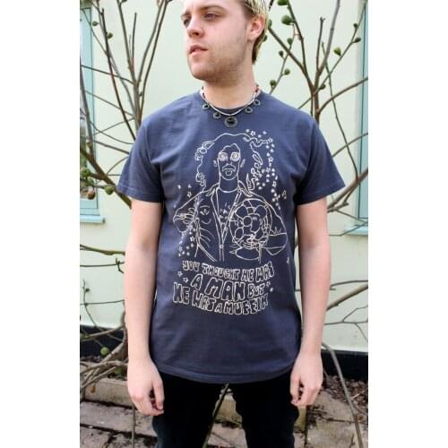 FRANK ZAPPA Mothers Invention Hand Painted Cult Iconic Psychedelic Rock T-shirt MenS Funny Harajuku T shirt top tee