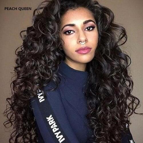 Hot Sale 25 Inch Loose Deep Wave Curly Synthetic Hair Wigs For Women Glueless Heat Resistant Preplucked Deep Wave Wig