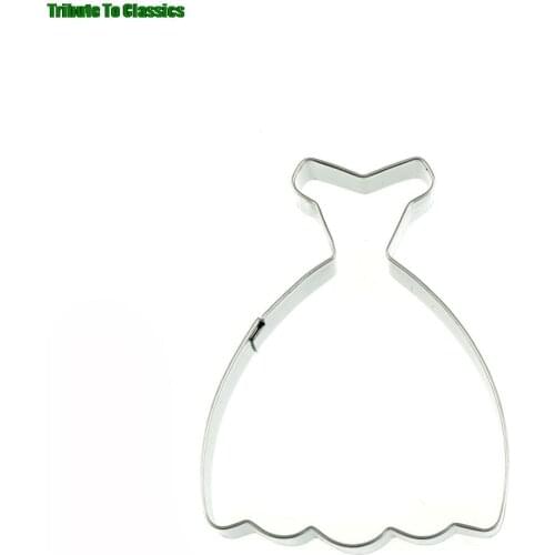 New 1pcs cookie cutter fondant cake decorating tool sandwich mold party princess dress cupcake topper bakeware tools