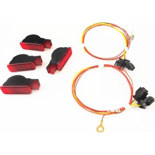 AZQFZ 2 Set Warning Light Door Panel Lamp + Cable Harness For Q3 Q5 RSQ3 RS3 A7 A8 A4 A3 A6 A5 RS6 RS5 S8 8KD947411 8KD 947 411