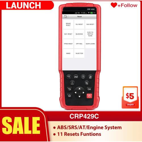 LAUNCH X431 CRP429C OBD OBD2 Code Reader Scanner for 4 system diagnostic 11 reset function CRP429 Scan tool PK CRP129