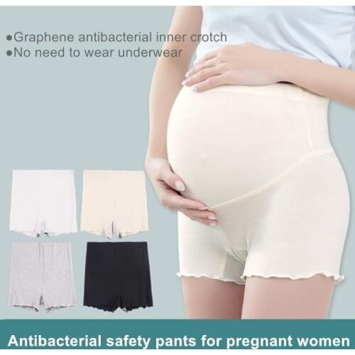 Summer Thin Cotton Maternity Boxer Adjustable Belly Panties for Pregnant Women Pregnancy Home Sleep Underpants Short Legging