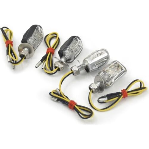 Tracker Scrambler Vintage Motorcycle MINI Turn Signal Light Clear Cover Small Type Turning Lamp for Universal Motorbike