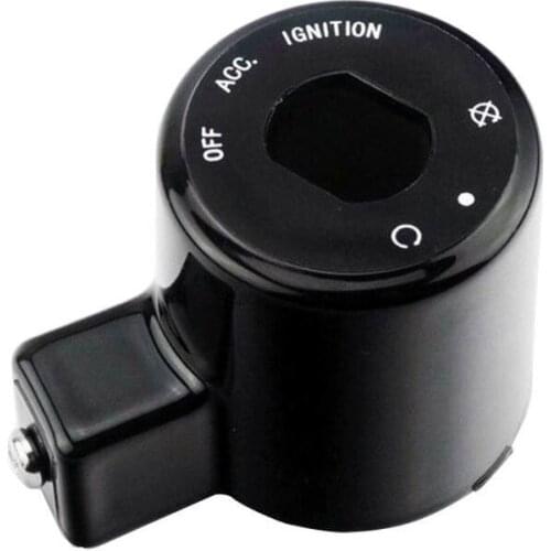 Motorcycle Chrome Black Ignition Control Switch Cover Cap For Harley Sportster XL 883 1200 2004-2014 05 06 07 08 09 10 11 12 13