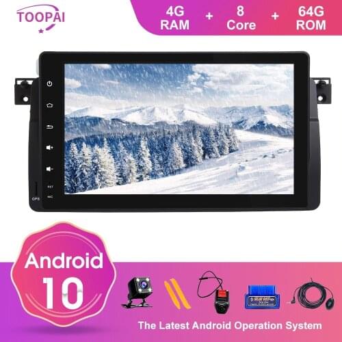 0TOOPAI Android 10 For BMW E46 M3 Rover 3 Can Bus GPS Navigation Multimedia Player IPS Steering Wheel Control