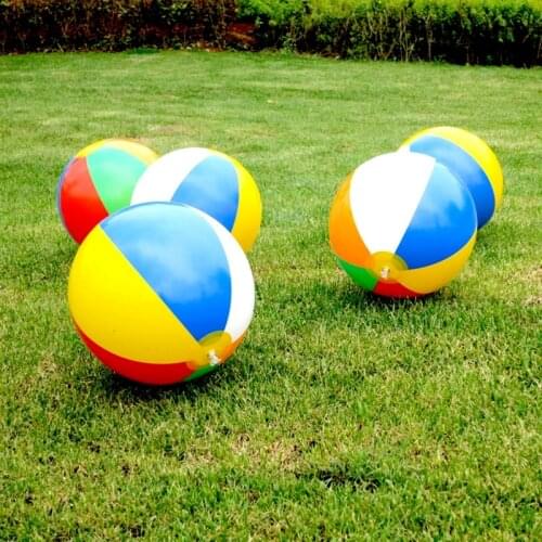 PVC Inflatable Beach Ball Water Balloons Rainbow-Color Balls Summer Outdoor Beach Swimming Toys New Arrival 23/30/36cm