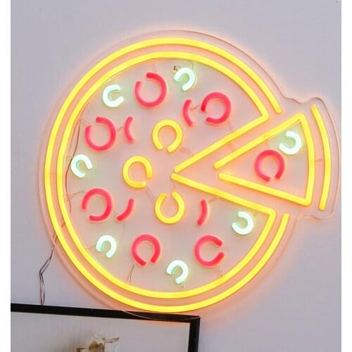 Pizza Neon Sign Handcrafted Food Board Neon Decorate Sign lite beer light signs illuminated Logo