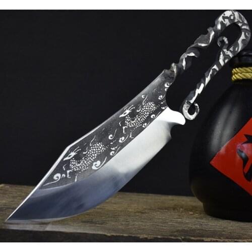 Newest 5.5 Inch Handmade Viking Machete Knives 7Cr17 High Carbon Steel Hunting Outdoors Cleaver Utility Barbecue Kitchen Knives