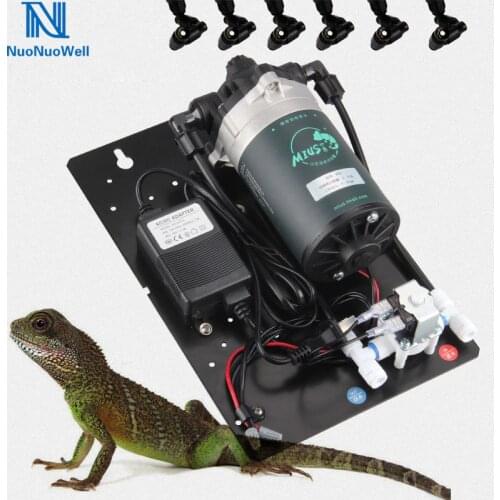 NuoNuoWell 15W Rainforest Tank Spraying Pump Kit Ultra Fine Atomizing Nozzle Reptile Aquarium Fogger Humidity System Manual Rain