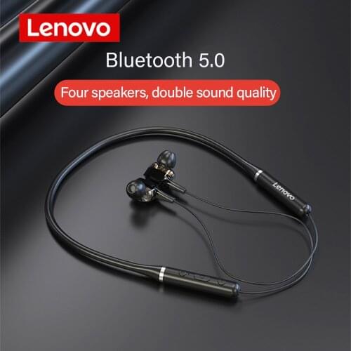 Original Lenovo XE66 Pro Wireless Headphones Sports Bluetooth 5.0 Earphone 4 Speakers HIFI Stereo HD Call Waterproof with Mic