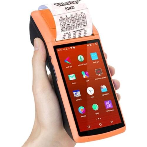 POS Terminal PDA Android 8.1 Handheld Restaurant Shop Cash Registers Wireless Bill Machine Thermal Printer Mobile 3G WIFI