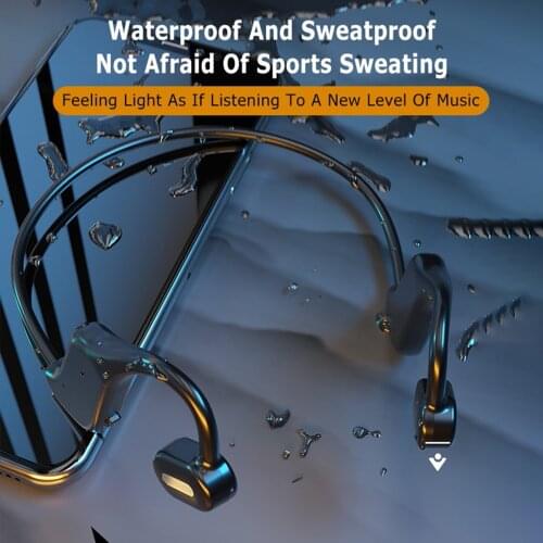 Bluetooth 5.0 Sport Headphones Earbuds IPX4 Sweatproof Binaural Headset Outdoors Ear-hook w/ Built in Microphone Anti-Lost