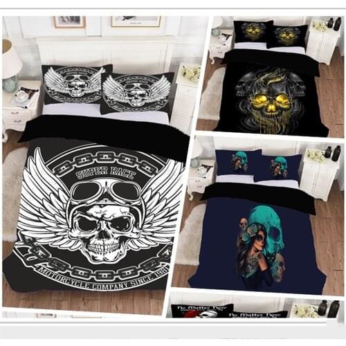 King Size Bedding Set Human Skeleton Posing 2/3 Piece Microfiber Comforter Duvet Set Quilt Cover Pillowcase With Zipper Closure