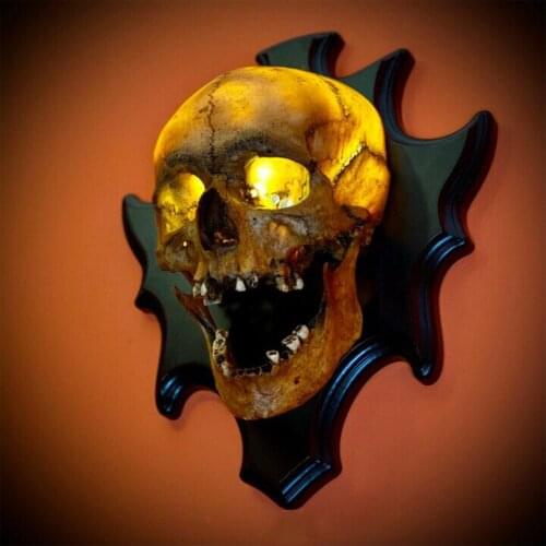 Halloween Skull LED Horror Night Light Home Wall Lamp Skeleton Night Light Holiday Lamp Home Bar Halloween Door Lighting Decor