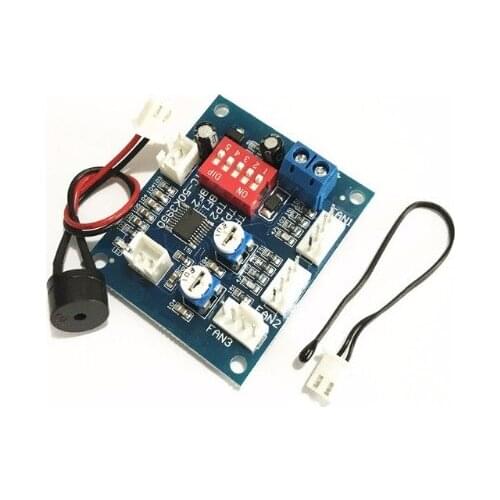 50k NTC 3950 Thermistor PWM Temperature Probe Speed Controller Board Control Module Buzzer DC 12V 5A CPU Fan High-Temp Alarm