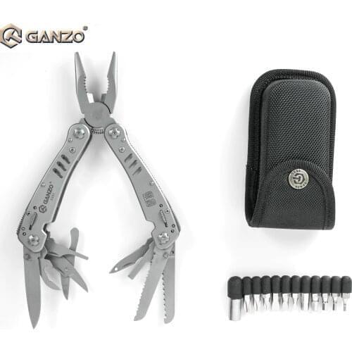 Ganzo G301 Multi Pliers Wire Cable Cutter Tool Kit w/ Lock EDC Stainless Hand Tool Set Multi Functional Folding Knife Tools