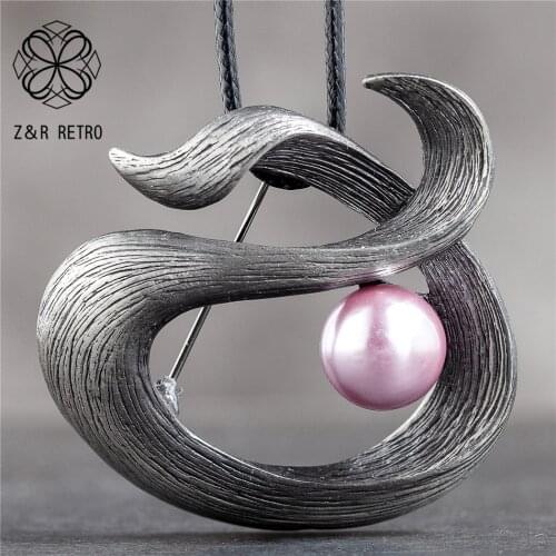 Vintage Pendant Long Necklace for Women Jewelry Color Beads 2021 Suspension Rope Chains Chokers Wholesale Decoration Jewellery