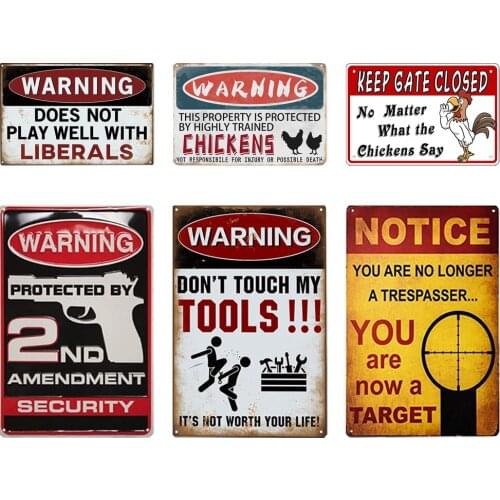 Vintage Metal Posters Tin Sign Warning Wall Posters for Home Farmhouse Public Bar Club Decorative Plate Retro Plaques