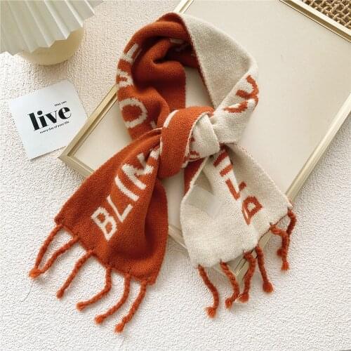 Knit Scarf Women Winter Wool Neck Wraps Solid Cashmere Women Scarves Bandana Foulard Pashmina Shawls Fashion D273