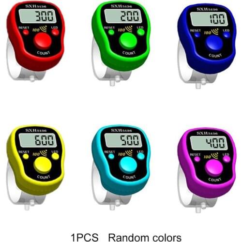 LCD Magic Stitch Marker Row Finger Counter for Buddha Pray Sewing Knitting Weave