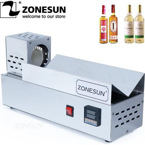 ZONESUN PVC Tube Bottle Lid Sleeve Shrinking Machine Wine Bottle Cap Capping Shrinking Tool Equipment PP POF film