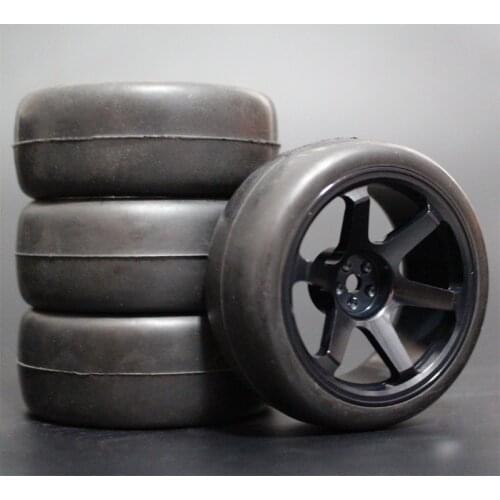 1Set 4Pcs HSP HPI Racing Tires Tyre Metal Wheel Rim 4Pcs For RC 1/10 On-Road Car HSP 94123/94103/94122 D4/D3 FW06 110H