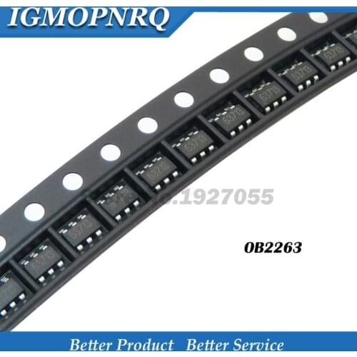 10PCS/LOT OB2263MP OB2263 chip type: 63A SOT23-6 Current Mode PWM Controlle 100% new 63713
