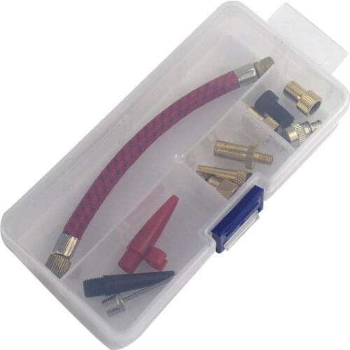 11Pcs Bike Air Pump Hose Tip For Tire Inflater Adapter Bicycle Inflatable Pumps Extension Tube Scooter Nozzle Pumps Hose